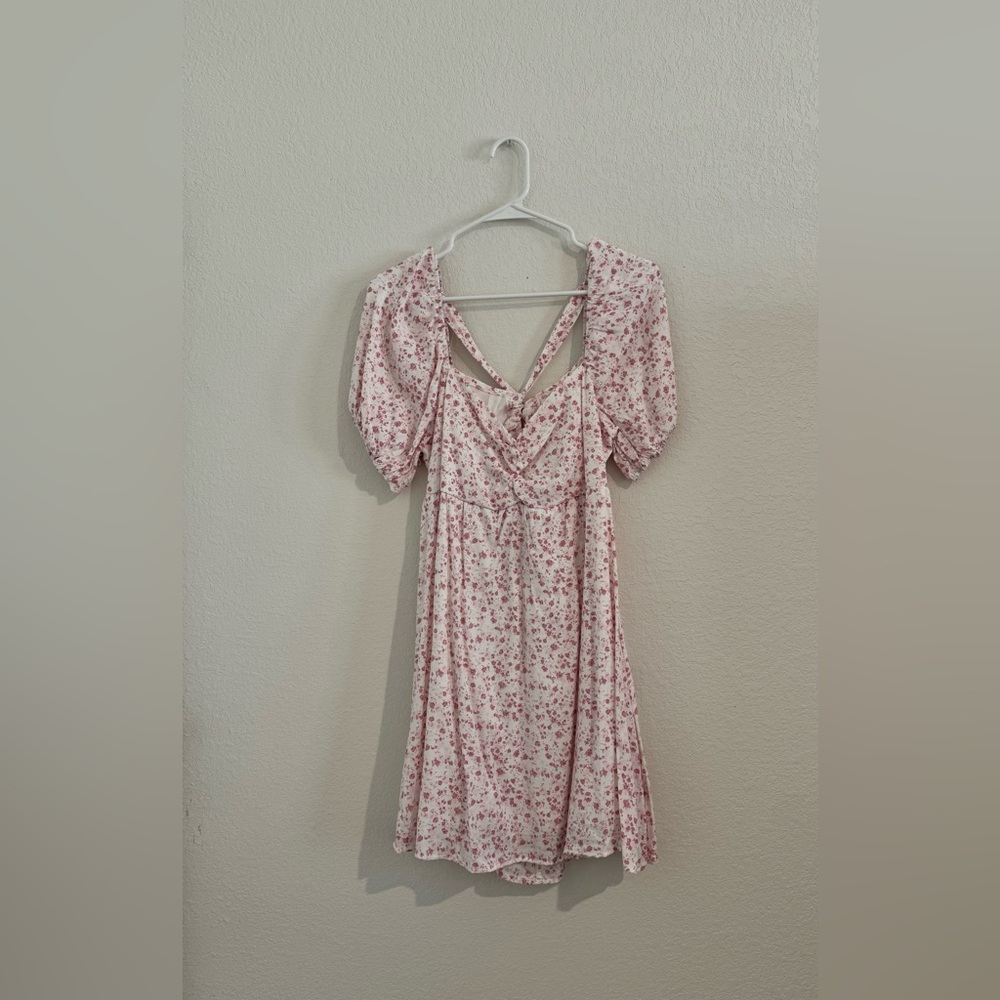 Trixxi Pink Floral Backless Dress